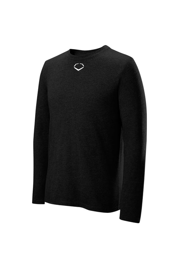 Youth Long Sleeve Baseball T-Shirt Black L