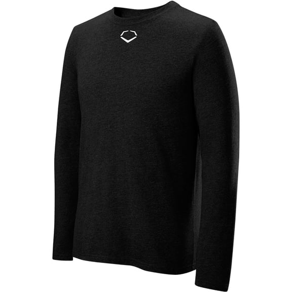 Evoshield Youth Long Sleeve Baseball T-Shirt Black L