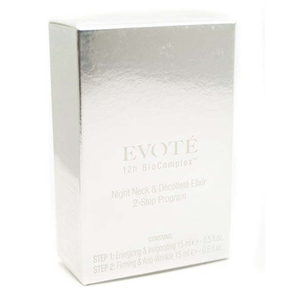 Evote 12th Biocomplex Night Neck & Decollete Elixer 2-Step Program: Step 1 Energizing & Invigorating .5 fl oz, Step 2 Firming & Anti Wrinkle .5 fl oz