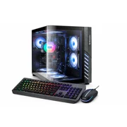 Evounic Gaming PC Desktop Intel Core i7-14790F, 5060 Ti Graphics, 32GB RAM, 1TB SSD, WiFi6, BT5.4, Windows 11,9 ARGB Fans, RGB Keyboard & Mouse, High-Performance Tower for Gamers & Streamers