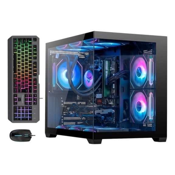 Evounic High FPS Gaming Desktop PC,Intel i7-11700KF, GeForce RTX 4060 8GB, 16GB RAM, 1TB NVMe SSD, Liquid Cooled, 650W PSU, Win 11, WIFI6,BT5.4,RGB Keyboard & Mouse