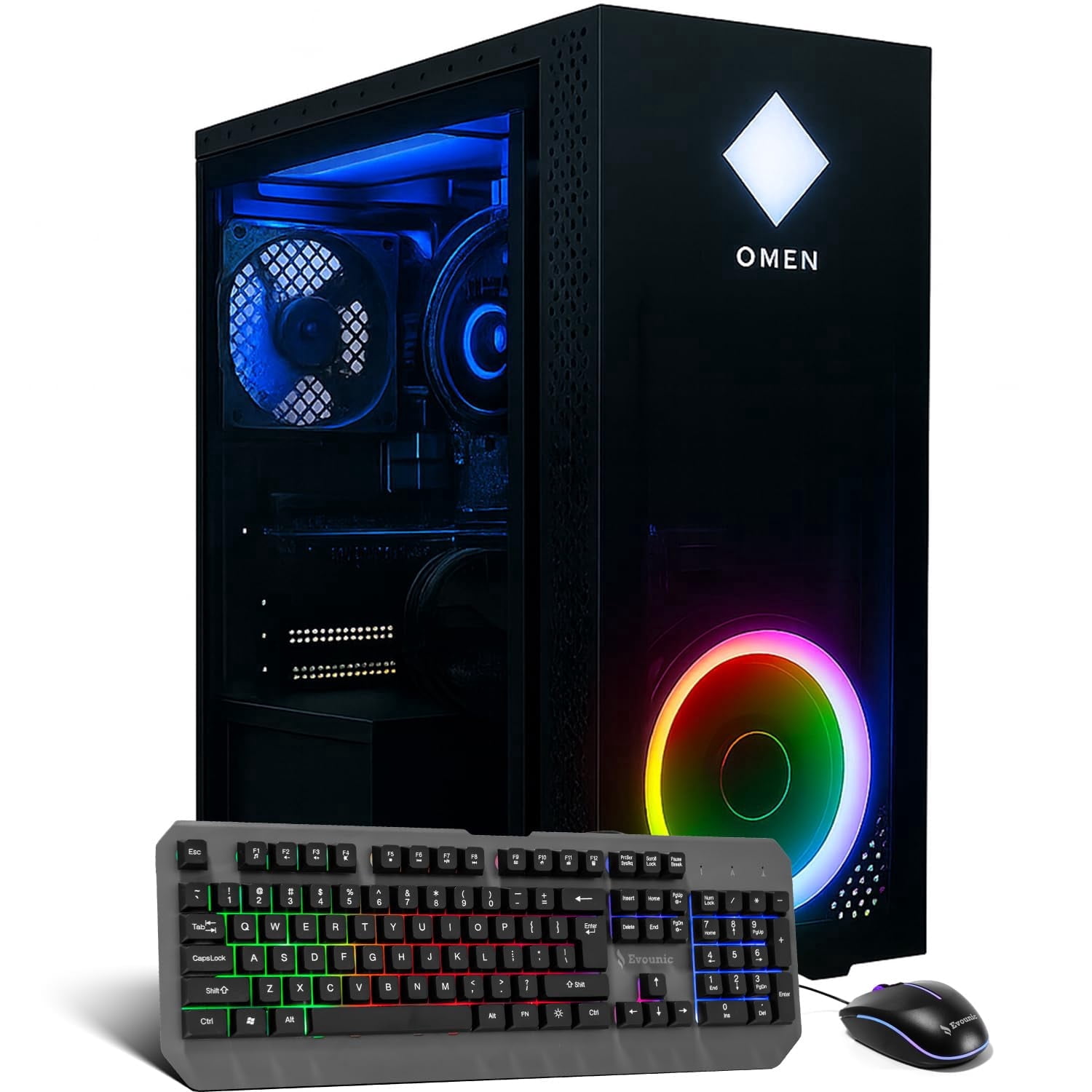 Evounic RGB Gaming PC Computer Desktop i5 10600KF 4 8GHz Radeon RX 580 8GB 16GB RAM 512GB SSD 1TB HDD WiFi 6 BT 5 4 Windows 11 High Performance Gamin