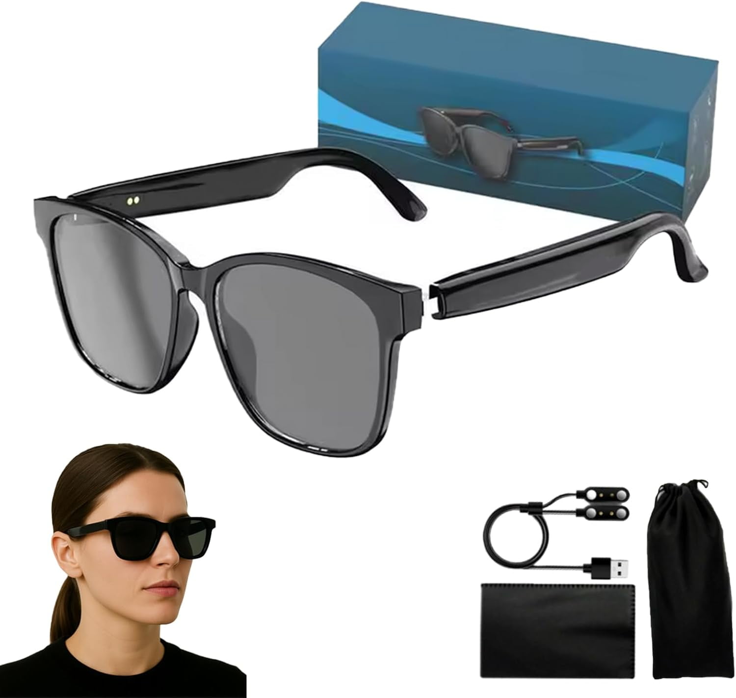 Evoza Translating Glasses, Hy-C8 Ai Wireless Bluetooth Translation ...