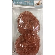 Evri 4-Pack Durable Copper Scourers for Kitchen and Cleaning