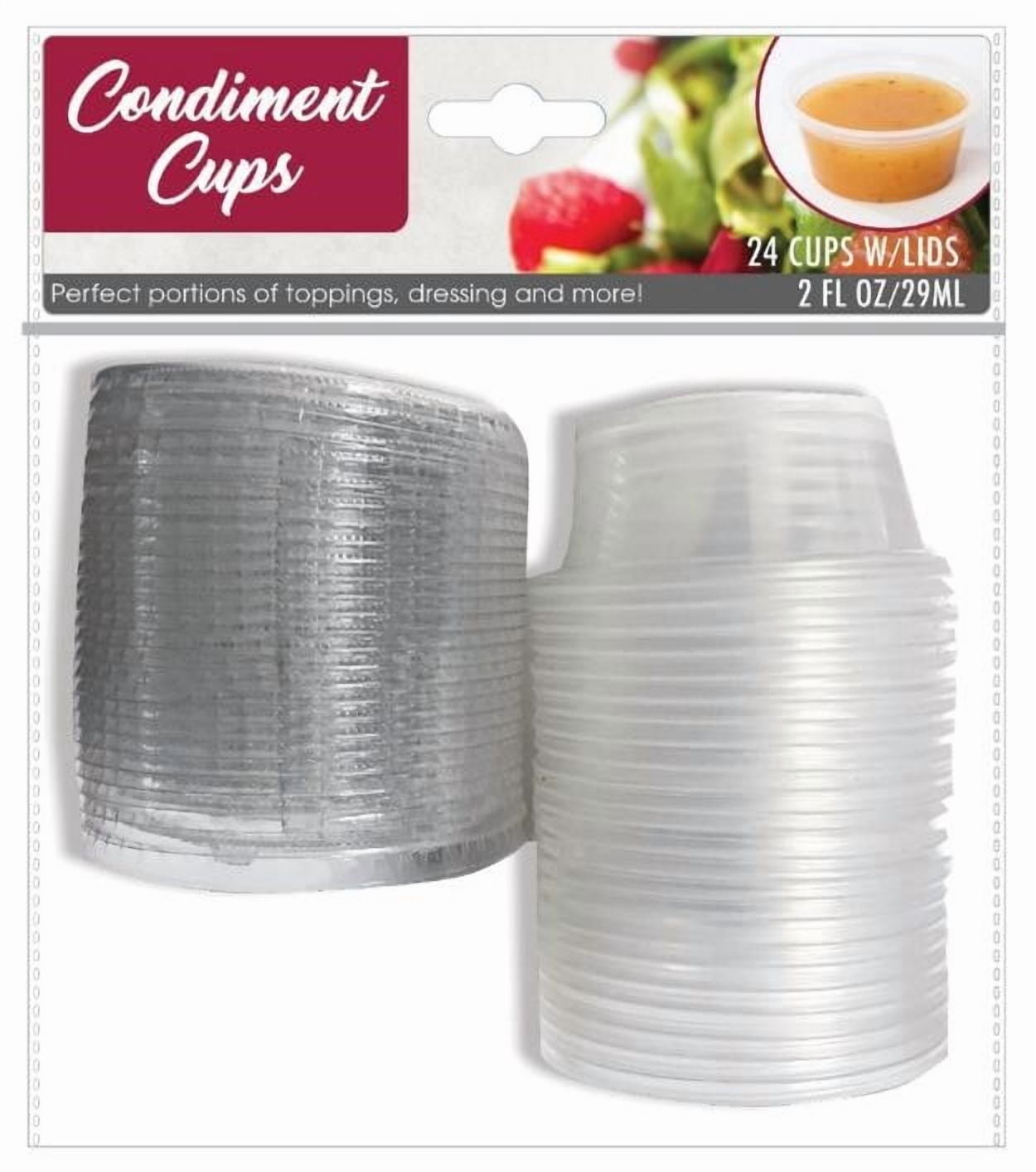 Evri Durable Plastic Condiment Cups - 50 Pack