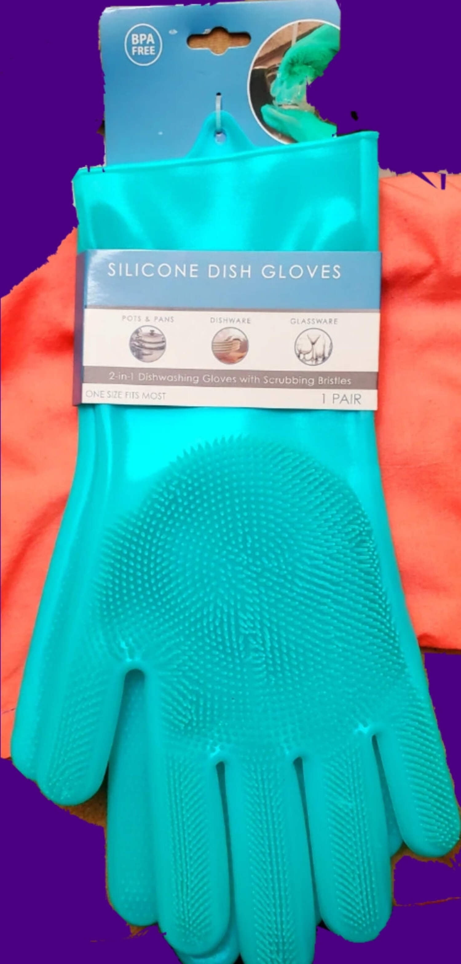 Evri Silicone Scrub Gloves Cleaning