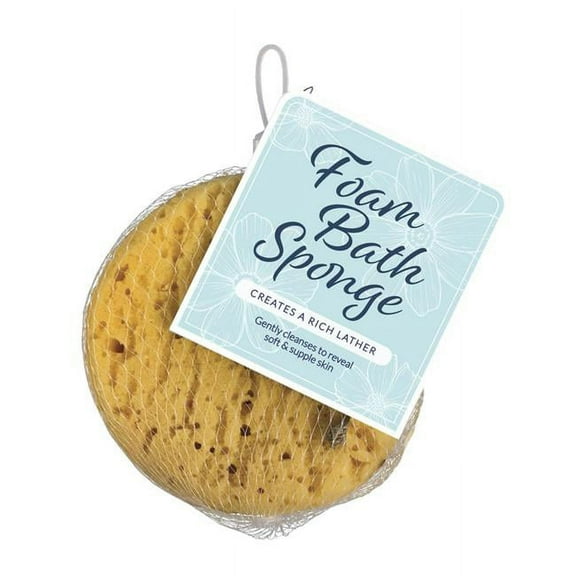 Evri Yellow Round Bath Sponge 1 pk