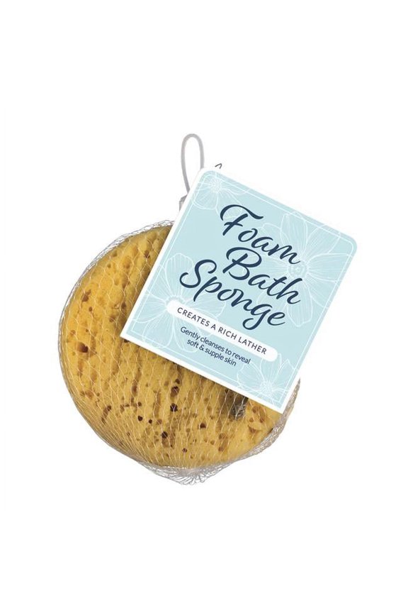 Evri Yellow Round Bath Sponge 1 pk