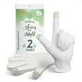 thumbnail image 1 of EvridWear 100% Cotton Touchscreen Moisturizing Unisex Gloves (White S-2 Pairs), 1 of 8