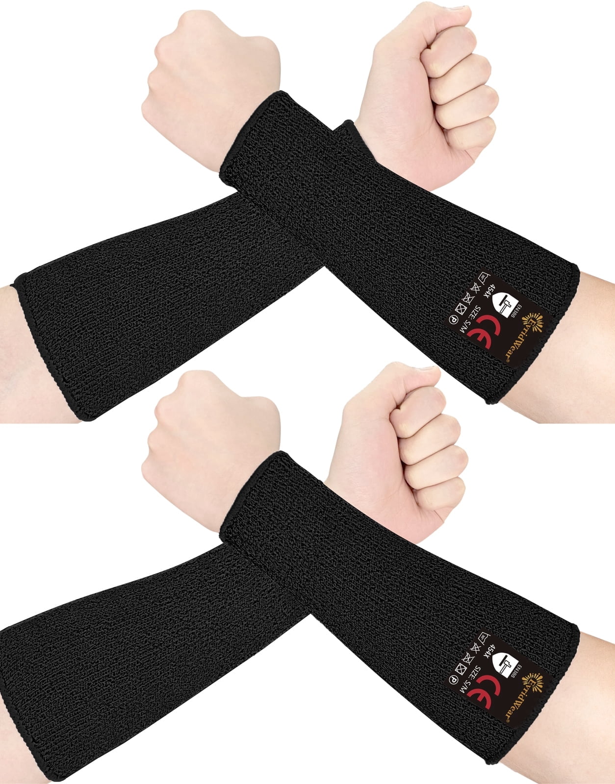 EvridWear 2 Pairs Arm Protection Sleeves, Level 5 Cut Resistant, Small ...
