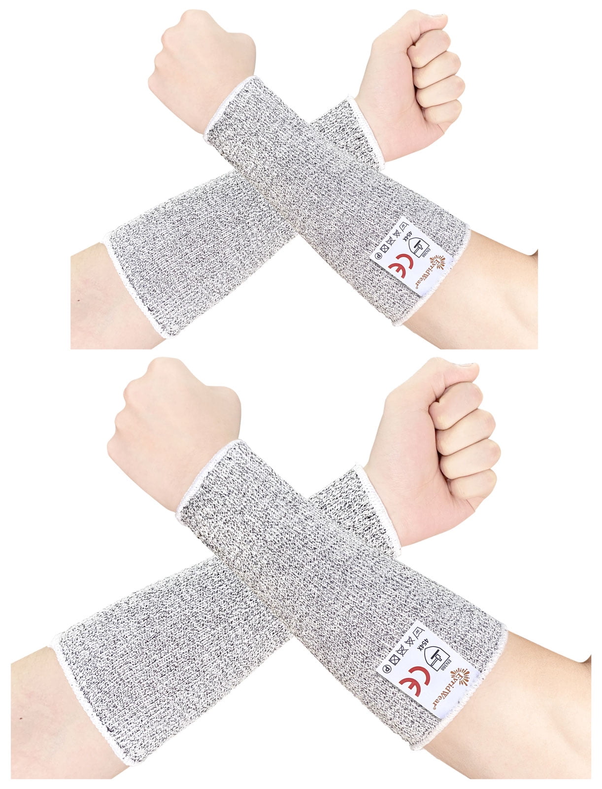 EvridWear 2 Pairs Arm Protection Sleeves, Level 5 Cut Resistant Sleeve