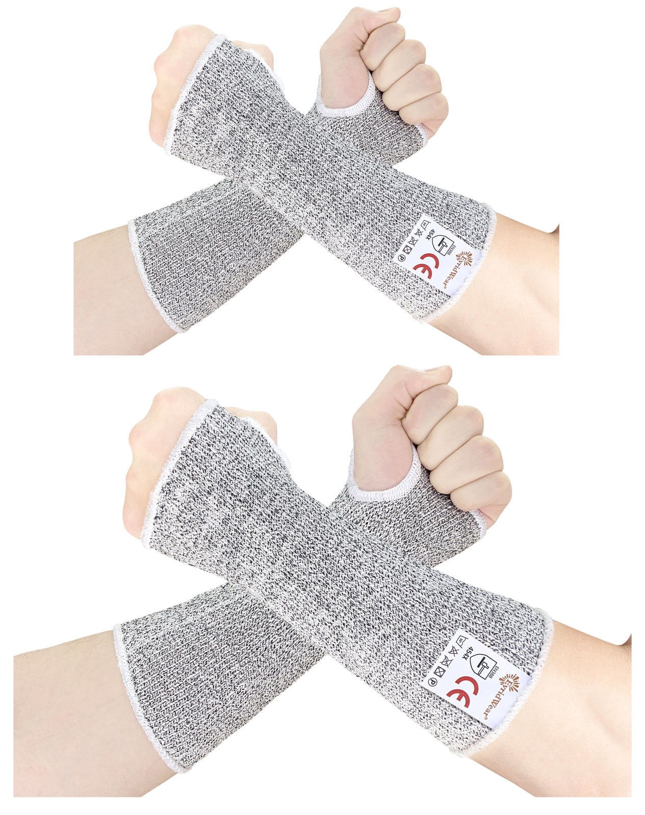 EvridWear 2 Pairs Arm Protection Sleeves, Level 5 Cut Resistant Sleeve