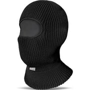 EvridWear 3M Thinsulate Balaclava Face Mask, Thermal Winter Ski Mask for Cold Weather, Men Women (Black)