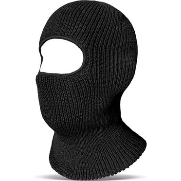 EvridWear Balaclava Face Mask, Thermal Winter Ski Mask for Cold Weather, Men Women (Black)