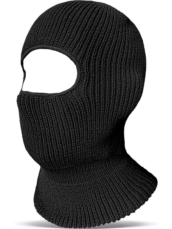 Balaclava Face Mask, Thermal Winter Ski Mask for Cold Weather, Men Women (Black)