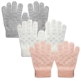 thumbnail image 1 of EvridWear Boys Girls Magic Stretch Gripper Gloves 3 Pair Pack (Heart, S/4-6Years), 1 of 11