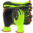 thumbnail image 1 of EvridWear Crinkle Latex Rubber Hand Coated Safety Work Gloves for Men Women General Multi Use Construction Warehouse Gardening Assembly Landscaping (Medium,Green- 12Pair), 1 of 6