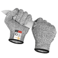 thumbnail image 1 of EvridWear Cut Resistant Gloves, Food Grade, Level 5 Protection, HPPE (XLarge, Gray), 1 of 7