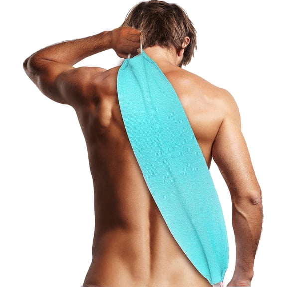 EvridWear Exfoliating Back Scrubber for Shower One Size, Angel Blue