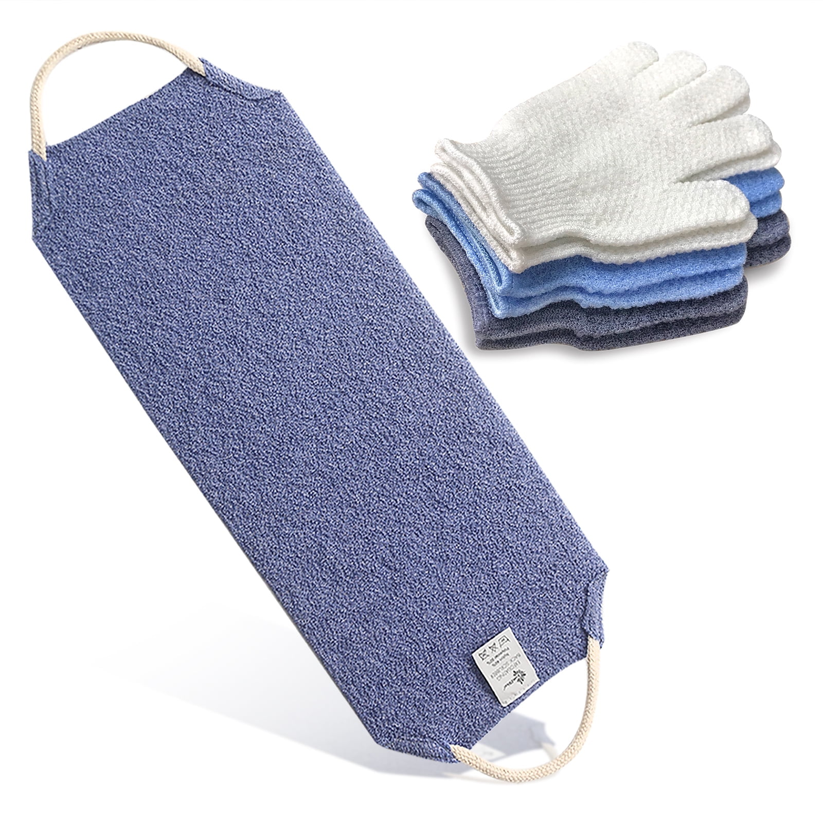1 Back Scrubber + 3 Pairs 3 Levels (Blue)