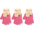 thumbnail image 1 of EvridWear Exfoliating Bath Gloves for Woman Girl 3 Pairs Heavy (Hot Pink), 1 of 9