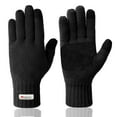 thumbnail image 1 of EvridWear Mens Winter Warm Gloves, Knitted Thermal Anti-Slip Adult Touchscreen Glove with 3M Thinsulate Insulated Lining, Black, 1 of 8
