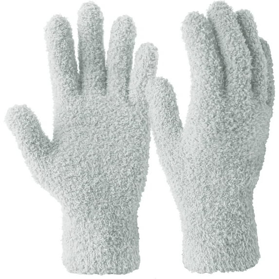 EvridWear Microfiber Dusting Gloves , Dusting Cleaning Glove for Plants, Blinds(Grey)
