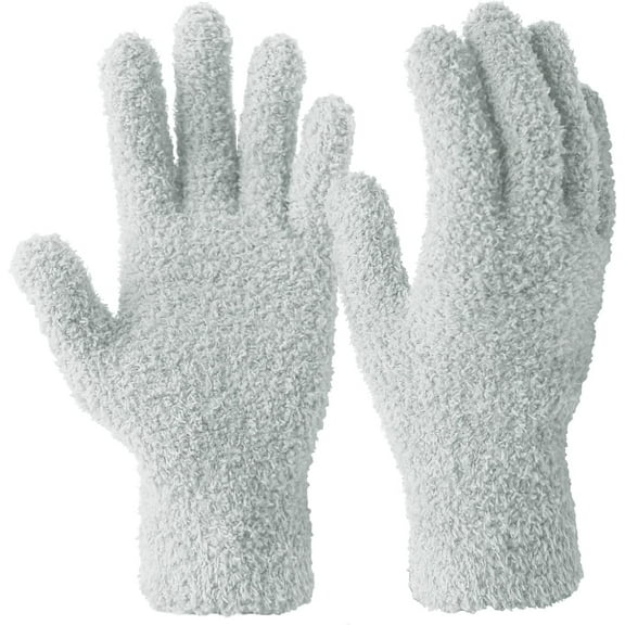 EvridWear Microfiber Dusting Gloves , Dusting Cleaning Glove for Plants, Blinds(Grey)
