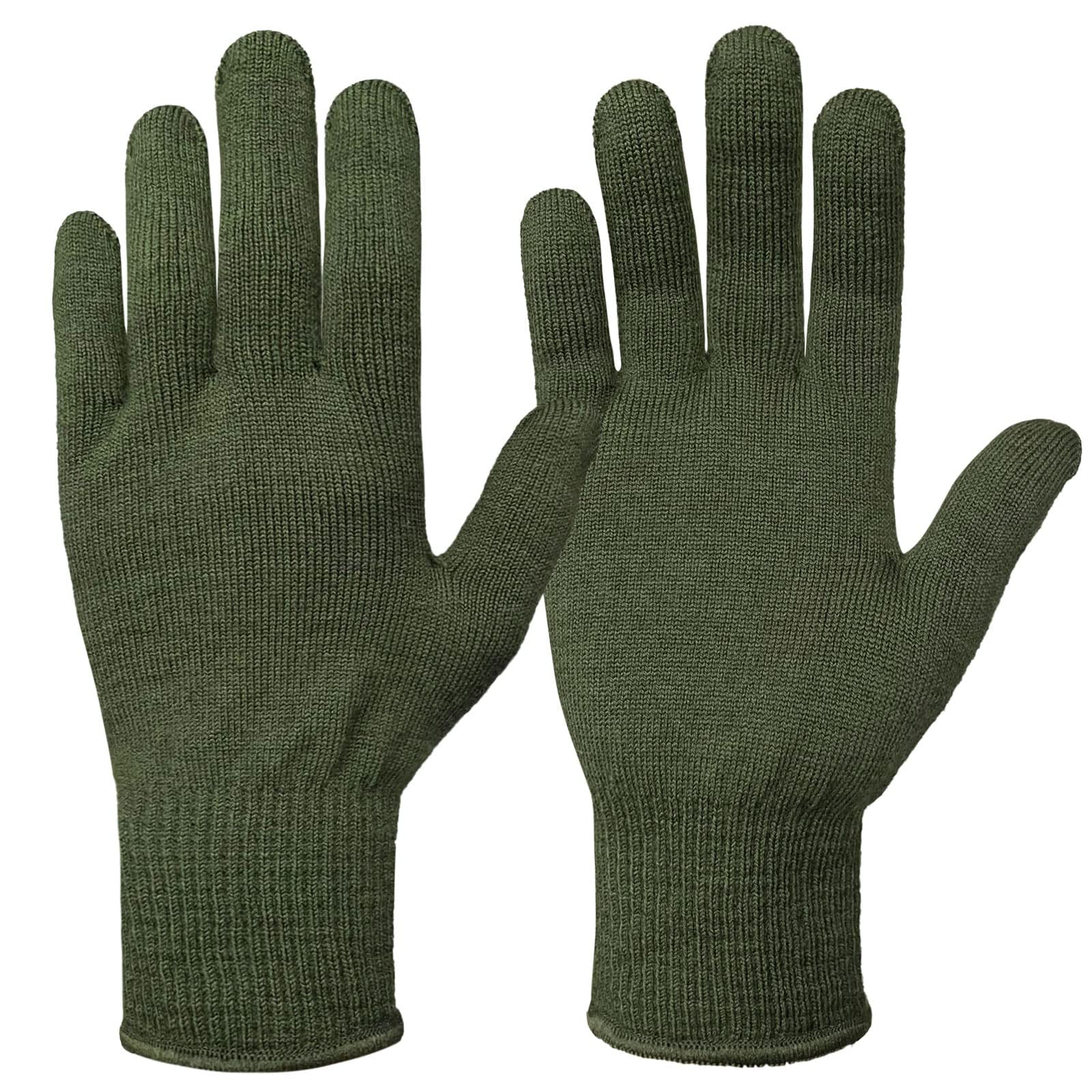 EvridWear Unisex Men Women Merino Wool String Knit Liner Full Finger ...