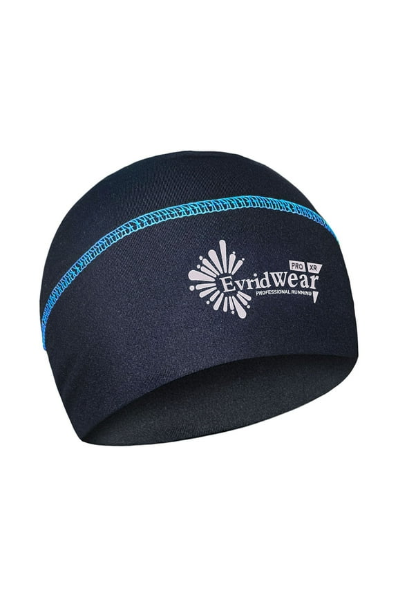 Reflective Lightweight Running Beanie, Cycling Hat, Skull Cap Helmet Liner (1 Piece Blue)