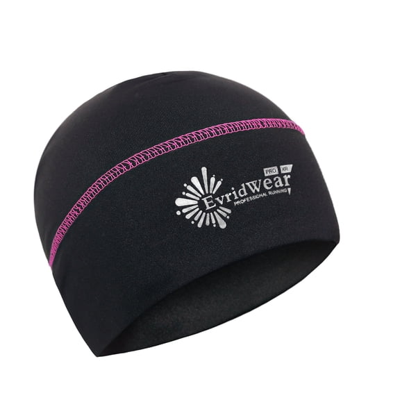 Evridwear Reflective Lightweight Running Beanie, Cycling Hat, Skull Cap Helmet Liner (1 Piece Pink)