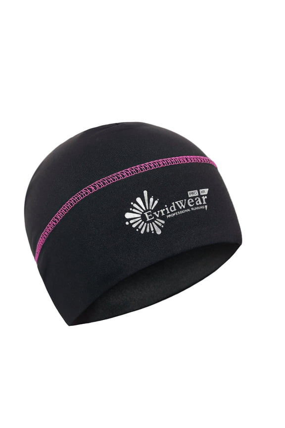 Reflective Lightweight Running Beanie, Cycling Hat, Skull Cap Helmet Liner (1 Piece Pink)