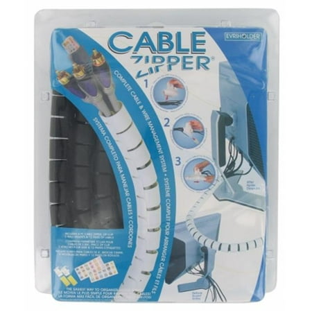 Evriholder 8ft. Cable Zipper Complete Cable & Wire Management System