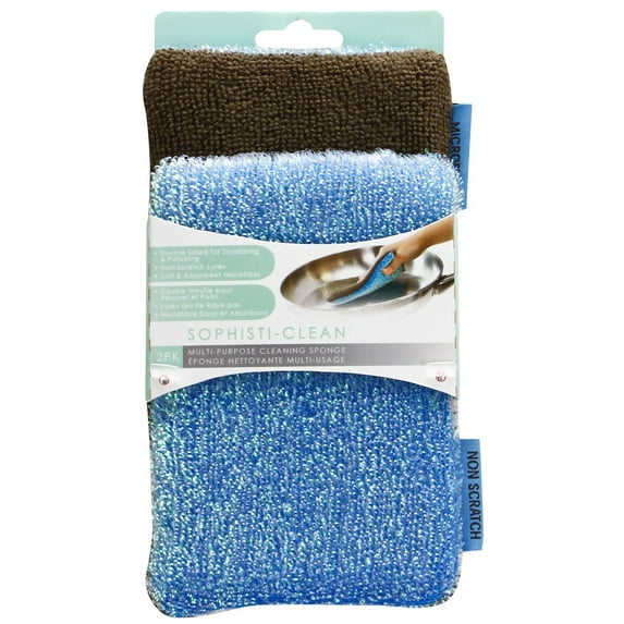 Evriholder Sophisti Clean Multi Purpose Cleaning Sponge, Pack of 2