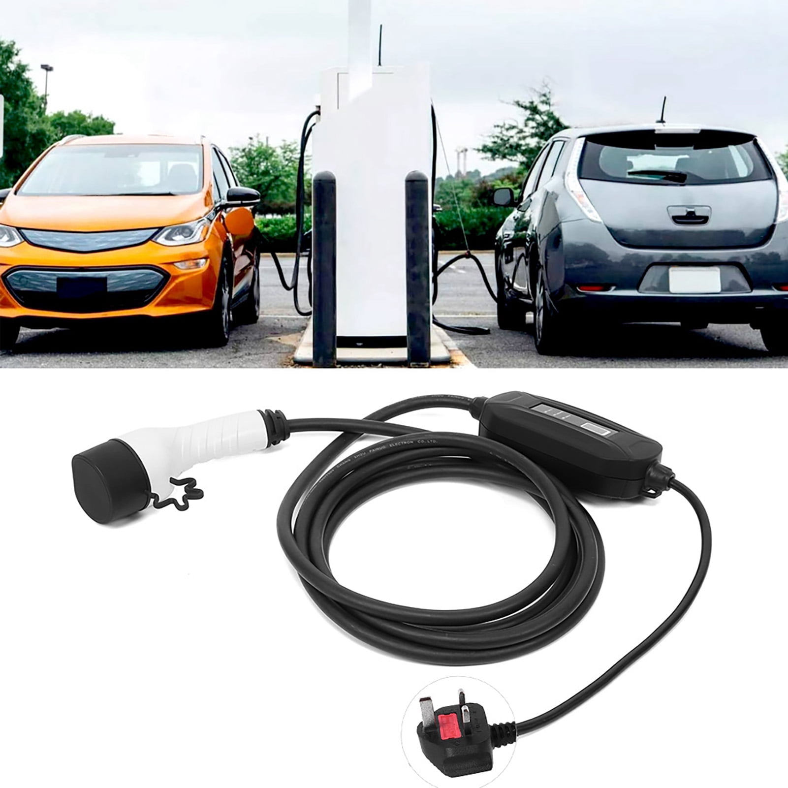 Evse Electric Car Charging Electric Car Charging Station Electric Vehicle Accessory Portable 13A