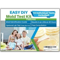 Evviva Sciences Mold Test Kit for Home - 10 Simple Detection Tests - Optional Lab Analysis - Test HVAC System, Room Air, & Home Surfaces - Includes Detailed Identification Guide