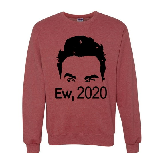 Ew 2020 Funny Creek David Alexis Moira Fan Gift Pop Culture Unisex Crewneck Graphic Sweatshirt, Vintage Heather Red, Small