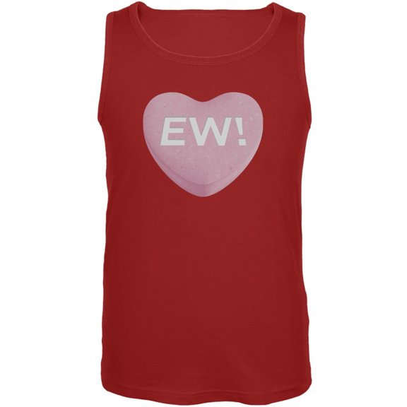 Ew Candy Heart Red Mens Tank Top - 2X-Large