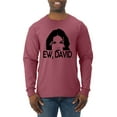 thumbnail image 1 of Ew David Funny Schitt's TV Quote Fan Gift Pop Culture Mens Long Sleeve Shirt, Vintage Heather Red, 3XL, 1 of 3