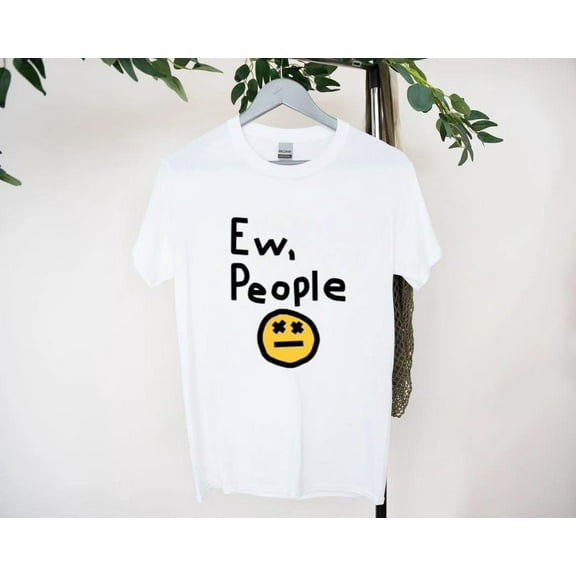 Ew People Funny Introvert Quote T-Shirt by Ellenhenry, for men & women, up to size 5XL