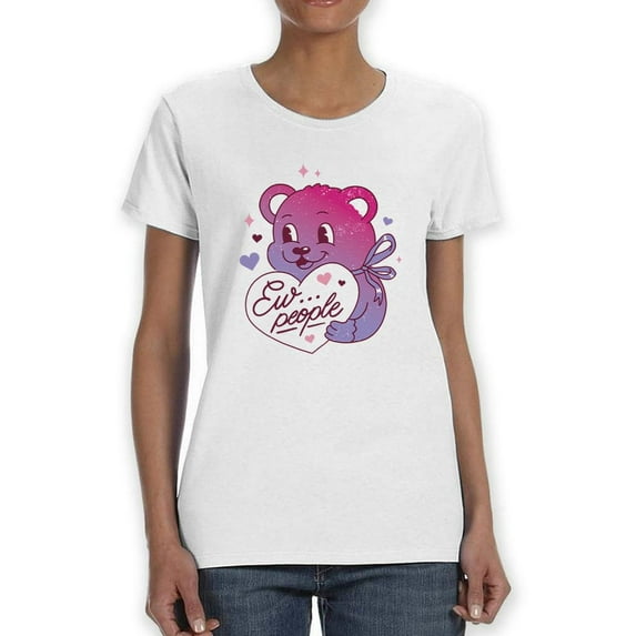 Ew... People Shaped T-Shirt Women -Smartprints Designs, Female Small