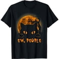 thumbnail image 1 of Ew People Tshirt Funny Black Cat Cute Meowy Kitten Halloween T-Shirt, 1 of 5