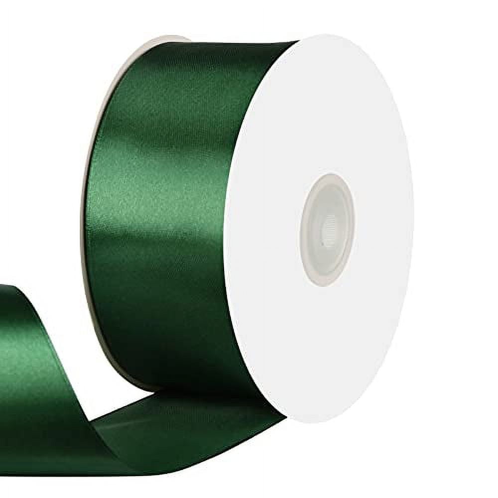 Olive Green Satin Double Face Ribbon (1 1/2 Inch x 50 Yards