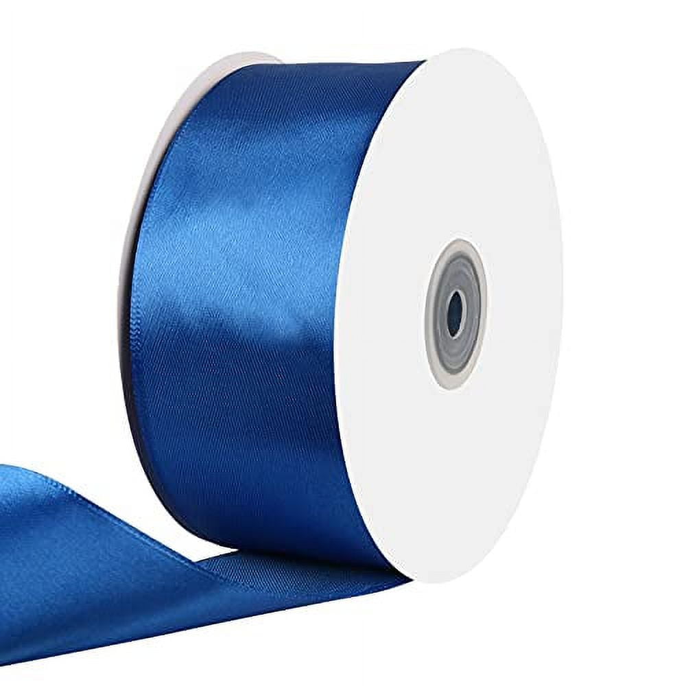 Ewaymado Solid Color Royal Blue Double Faced Satin Ribbon 2