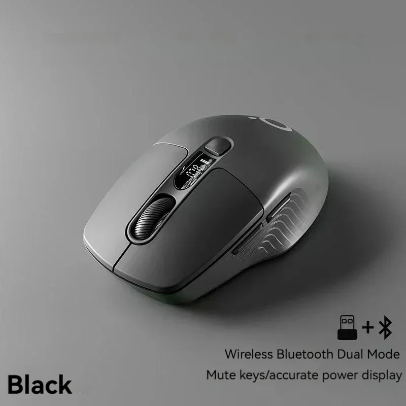 Eweadn Q1 2.4 Wireless Bluetooth Dual-Mode Mouse 1600PDI Smart Screen Esports Silent Rechargeable Gaming Mouse Accessories