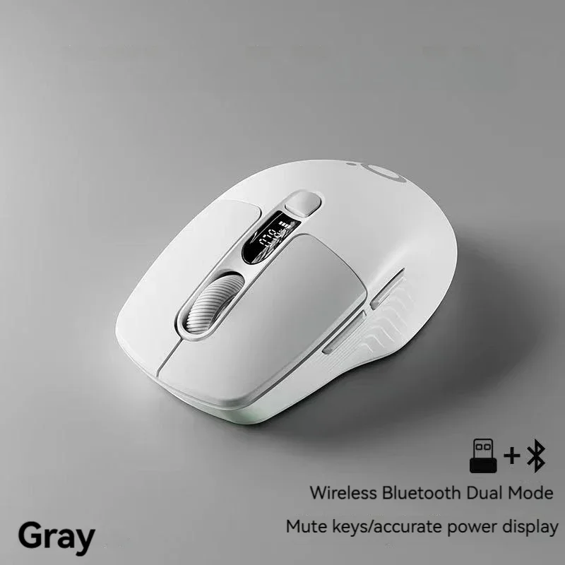 Eweadn Q1 2.4 Wireless Bluetooth Dual-Mode Mouse 1600PDI Smart Screen Esports Silent Rechargeable Gaming Mouse Accessories