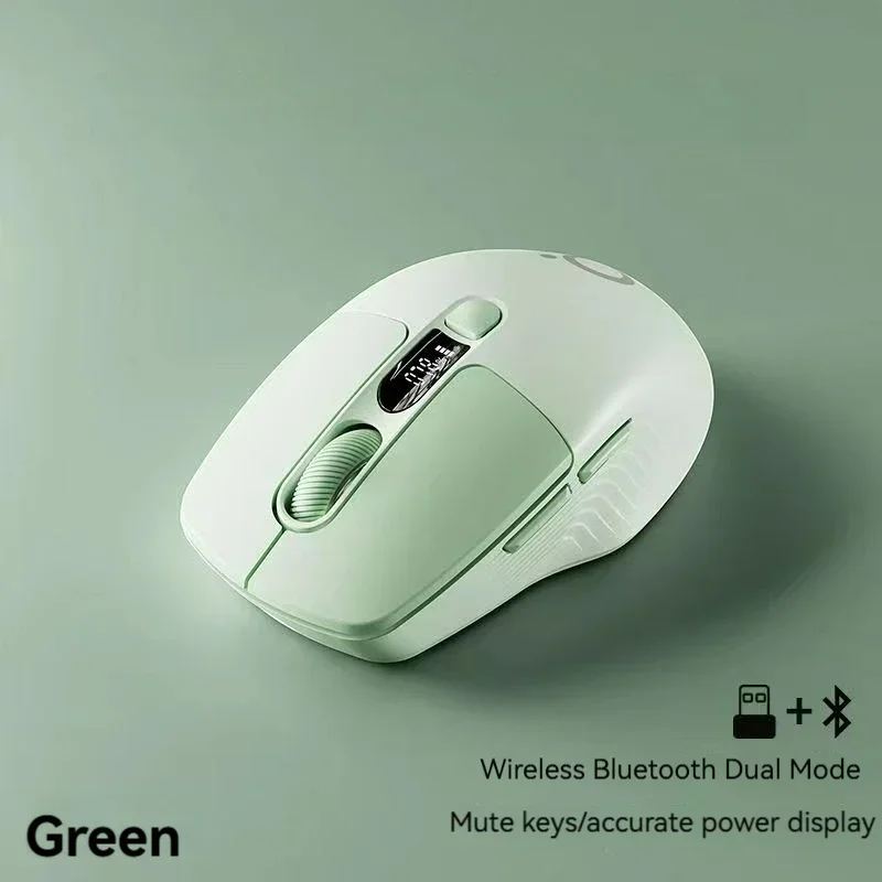 Eweadn Q1 2.4 Wireless Bluetooth Dual-Mode Mouse 1600PDI Smart Screen Esports Silent Rechargeable Gaming Mouse Accessories