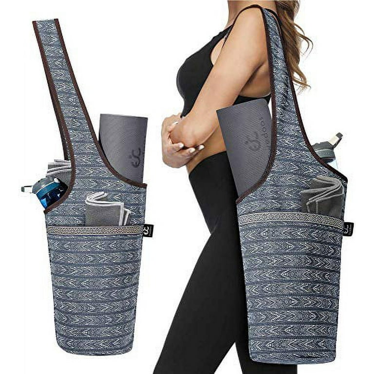 Ewedoos Yoga Mat Bag with Large Size Pocket and Zipper Pocket, Fit