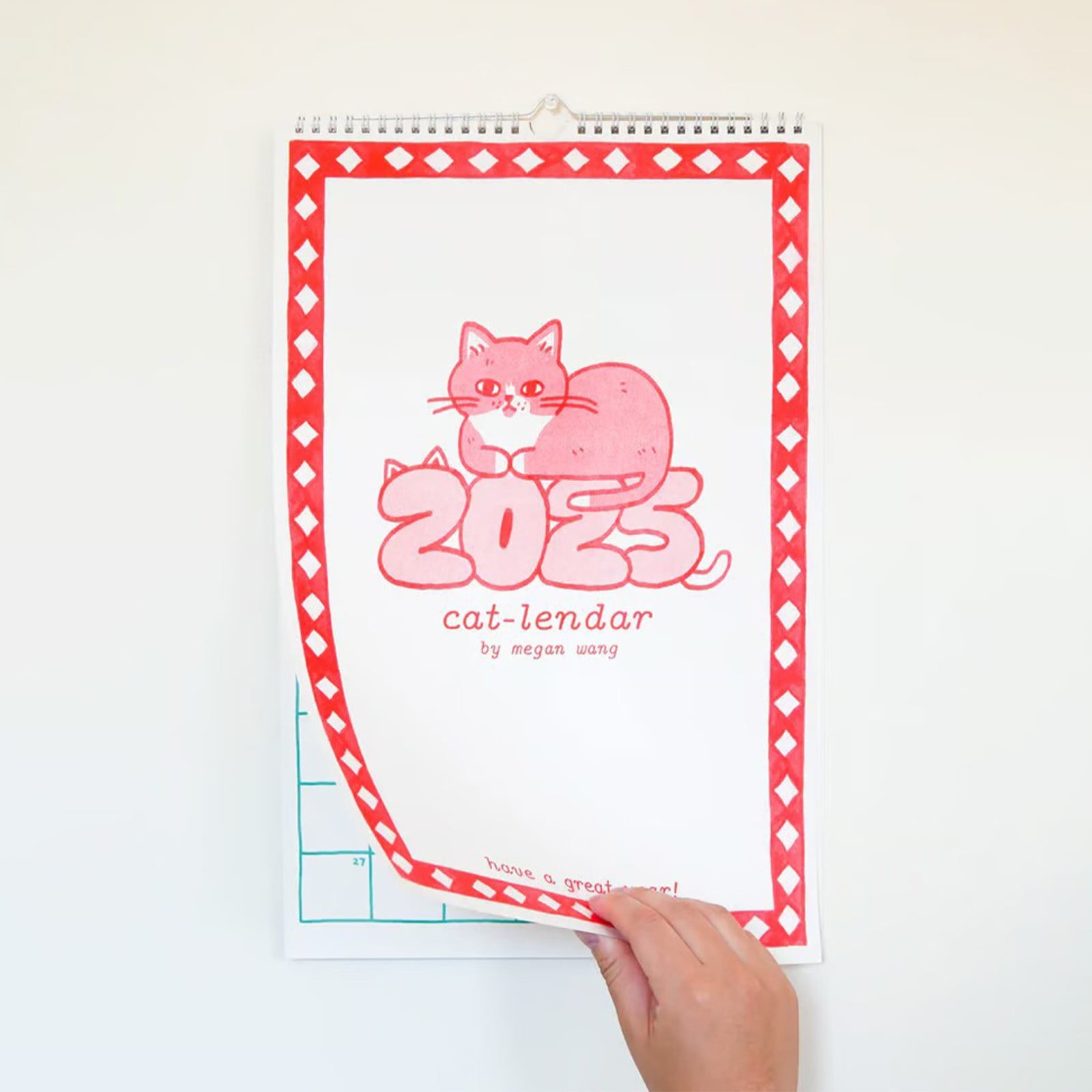 Ewgqwb Clearance 2025 Risograph Cat Calendar Experience the Charm and