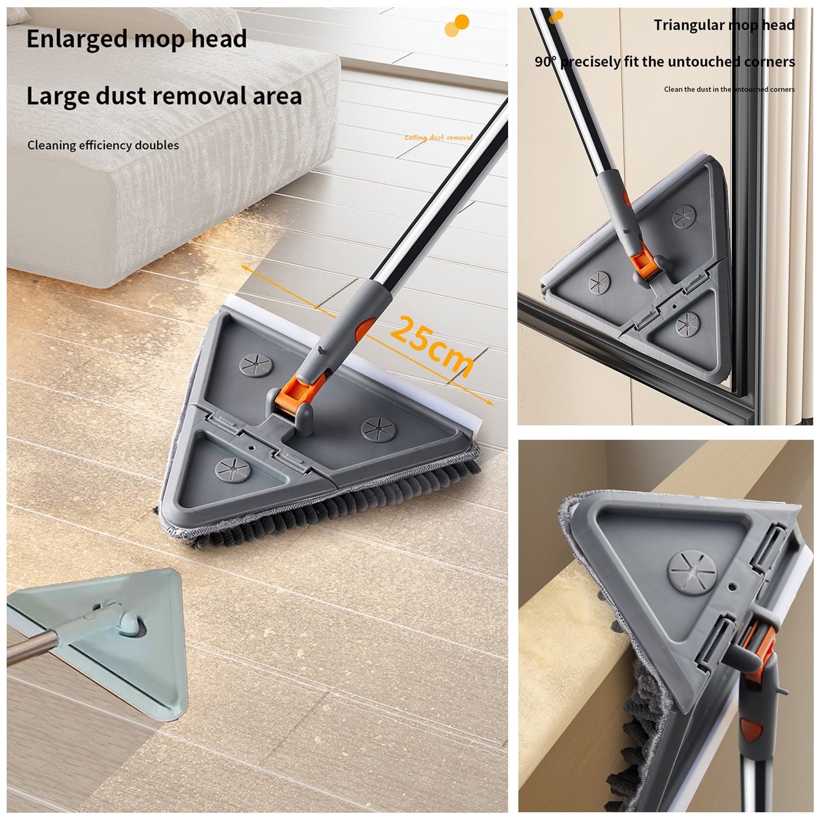 Ewgqwb Clearance Long Handle Wall Cleaner Adjustable Length Wall Mop